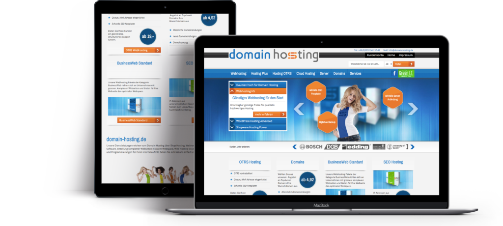 domain hosting homepage